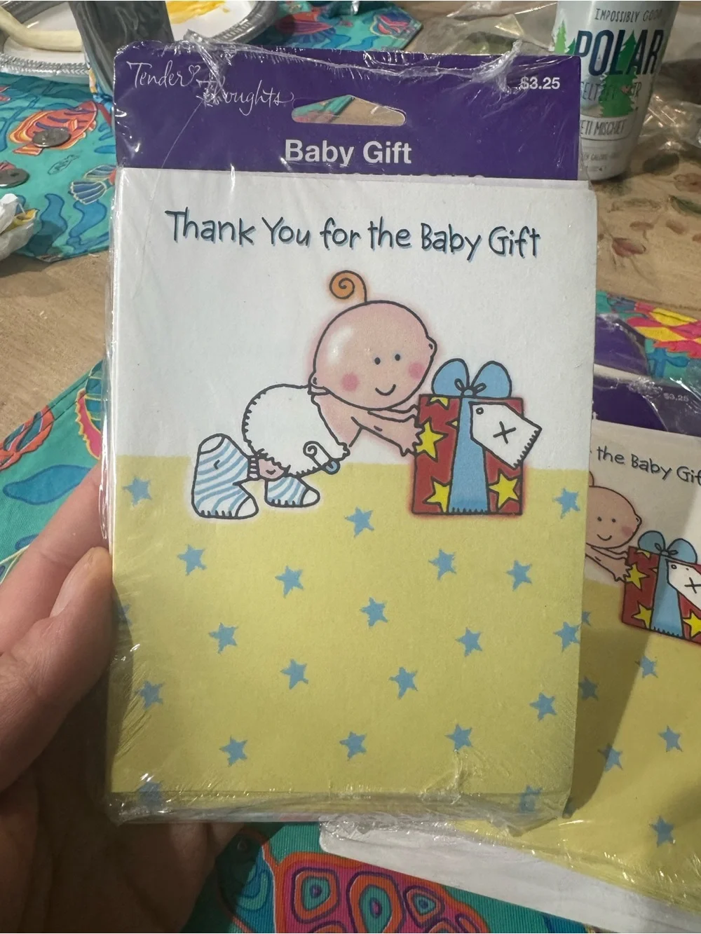 Lot of vintage baby shower thank you cards